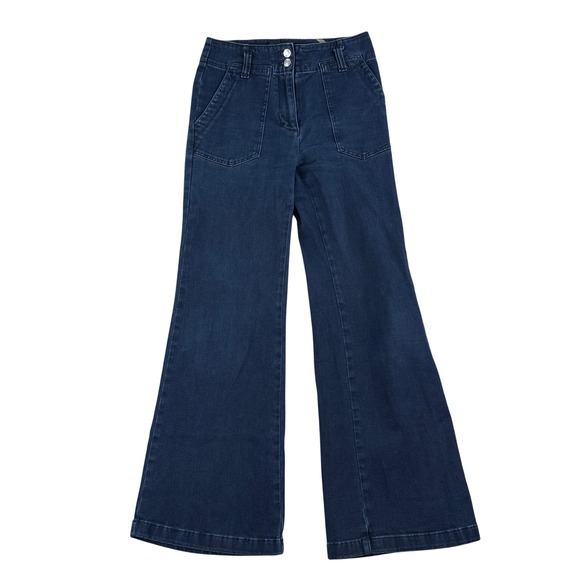 Maeve by Anthropologie Denim - Maeve by Anthropologie The Naomi High Rise Flare Jeans Dark Wash Size 27